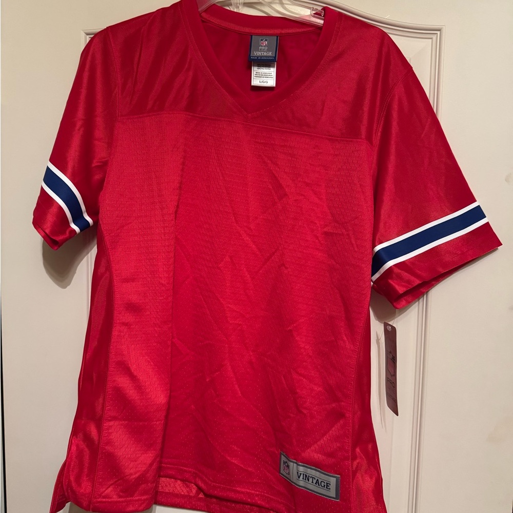 Vintage Pro Line Patriots Jersey Blank Size Large Woman’s Brand New With Tags